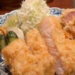 とんかつ梛 - 上ロースかつ×上ひれかつ盛り合わせ