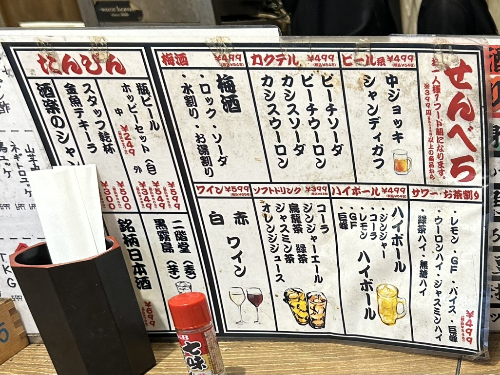 メニュー写真 : 大衆酒場 酒楽 - 蒲田/居酒屋 | 食べログ