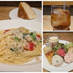 マンジャ エ ベーヴィ!! - 別の日のパスタランチ(鶏のラグーとチンゲン菜のビアンコソース)1,300円＋アイスティー300円✨️