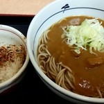 名代 箱根そば - カレーそば390円ふりかけご飯80円