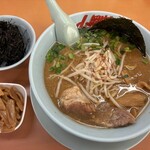ラーメン山岡家 - 料理写真:豚バラなんこつ(980円)と別皿TPの広州メンマ、黒バラ海苔