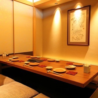 Private room with sunken kotatsu for entertainment and dinner parties