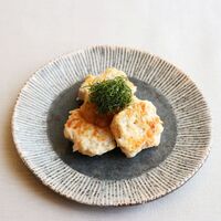 海老と蓮根のつくね おろしポン酢がけ
