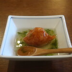 釜めし菜時記 さき亭 - 桜えび入り 自家製飛龍頭 磯辺あんかけ