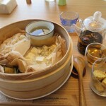 漢茶日和 tonoe - 井上さんちの白麻婆豆腐800円＋選べる漢茶100円＋ミニシフォンケーキ100円
