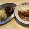 ブルドッグ - ハンバーグ ＆ カレーライス(目玉焼き付)