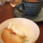 夢や - ランチのデザート・焼きりんご