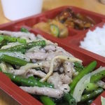 福香門 - 福香門のお弁当「タケノコとにんにくの芽の炒め物」 