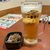 寿司と居酒屋魚民 - ドリンク写真:生ビール（658円）とお通し（493円）