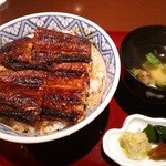 まるや本店 天白本店 - 上うな丼（きも吸付）