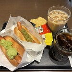 タリーズコーヒー - 料理写真:ボールパークドック アボカド&トルティーヤ\520アイスカフェラテ\570 ボールパークドックオリジナル\410にアイスコーヒー\510