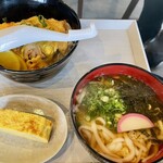 想ひ出noふらた屋 - カツ丼とミニうどんセット、だし巻き玉子焼き