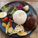 オールデイ ダイニング - ハンバーグプレート　1580円