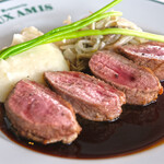 ブラッスリーオザミ - ランチコース 2980円 の鴨ムネ肉のロースト オレンジソース