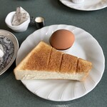 キリン珈琲 - シナモントーストとゆで卵