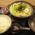 丸鶏本舗 つた屋 - 「鶏白湯拉麺定食」
