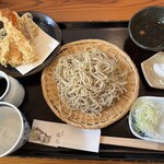 蕎麦　孤丘 - 海老天　もりそば　２２００円