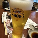 釜飯酔心 - 生ビール（中）860円