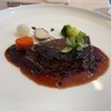 レストラン山崎 - 黒毛和牛ロース肉のソテー、舞茸、黒コショウ風味のソース