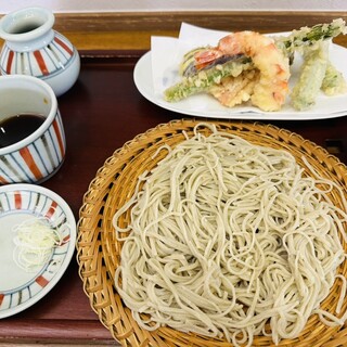 蕎麦屋　藤田 - 料理写真:海老付き天ざる
