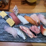 もりもり寿し - 料理写真:セット  玉子とマグロは勿論かんぱち君に贈呈