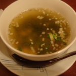 墨花居 - 生海苔と豆腐のスープ