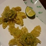 利庵 - ふきのとうの天ぷら 800円 春の味
