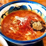 煮干し中華 らーめん 八 - 濃厚煮干しつけ麺＋50円で旨辛（2辛）を追加♡