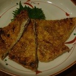 新橋ときそば - 油揚げのいしる香味焼き