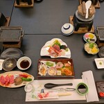 希望荘 - 料理写真:テーブルに準備されたお料理。
