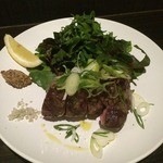 BARU 竹末 - 猪ヒレ肉の炭火焼。（猟師さんが食べてしまうので）なかなか手に入らない希少部位らしいです。笑