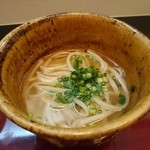 日本料理 喜春 - 食事。有名な天のつぶの麺♪