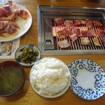 Shouwanokaribayaki - ￥500、食べ放題の鶏定食