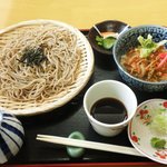 手打蕎麦あべちゅう - ランチ　蕎麦＋ミニかき揚げ丼