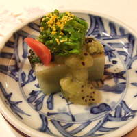 菊華荘 - 先付（春子鯛菜種 華弁野菜 青菜酢）