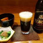 おお多 - （2015/2月）お通し（540円）と小瓶のビール（648円）