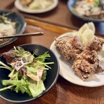 媛 故郷味の旅 - ミニサラダ　せんざんき2個