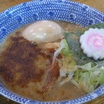 三竹寿 - つけ汁（シナチク・ナルト・チャーシュー・ネギ）