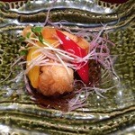Takasago Saryou - 白子と鱈の天ぷら　黒酢あんかけ