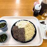 やま家 - 料理写真:ザルうどん・ソバ・ラーメン（トリプル盛り）※実際は、うどん・そば・ラーメンのいずれか2種盛り（ダブル盛り）までの提供です。トリプルでの提供は普段行っておりません＾＾あしからず～