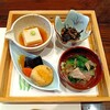蔵の料亭 さかばやし - 前菜　自家製豆富と前菜三種