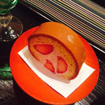 さ行 - デザート・カボチャプリン・苺のカステラロールケーキ・四種の柑橘白ワイン寄席ゼリー・桜のアイスクリーム・エスプレッソババロア