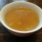 ビストロミカサ - ポークソテー(1200円) スープ