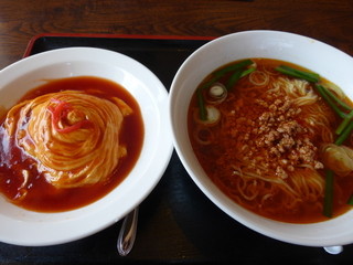 萬福 - <2015/03/29>ラーメンセット（台湾ラーメン＋天津飯）