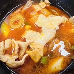 武蔵野うどん 藤原 - 旨辛肉汁（辛さレベル１）