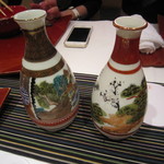 さ行 - 「澤屋まつもと　純米」（華麗な酒器で供される）