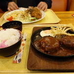 インディアン - 鉄板Wハンバーグ定食☆