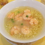 四川料理 桃源郷 - たっぷり食べたい派ランチ　１７８２円　海老タンメン　【　２０１３年３月　】