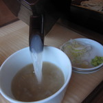 椿 - 白く濁る「そば湯」で・・〆