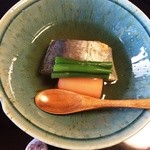 温物　鰆巻き蕪蒸しインゲン豆葛餡